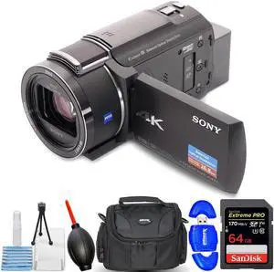 Sony FDR-AX43A UHD 4K Handycam Camcorder FDR-AX43A/B - 7PC Accessory Bundle