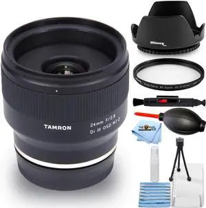 Tamron 24mm f/2.8 Di III OSD M 1:2 Lens for Sony E F051 - 7PC Accessory Bundle