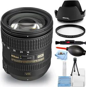 Nikon AF-S DX NIKKOR 16-85mm f/3.5-5.6G ED VR Lens 2178 - Essential UV Bundle
