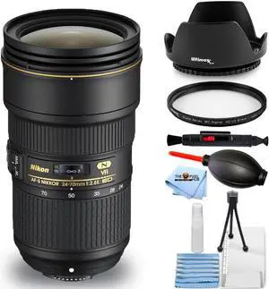 Nikon AF-S NIKKOR 24-70mm f/2.8E ED VR Lens 20052 - Essentail UV Filter Bundle