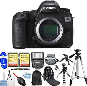 Canon EOS 5DS R DSLR Camera (Body Only) 0582C002 + 128GB + Backpack Bundle