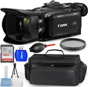 Canon XA60 Professional UHD 4K Camcorder PAL (No Handle) - 7PC Accessory Bundle