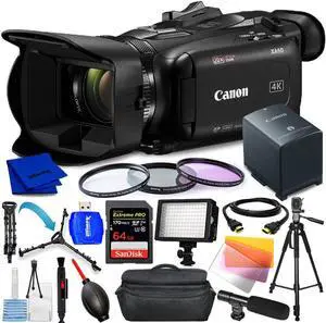 Canon XA60 Professional UHD 4K Camcorder PAL (No Handle) - 14PC Accessory Bundle