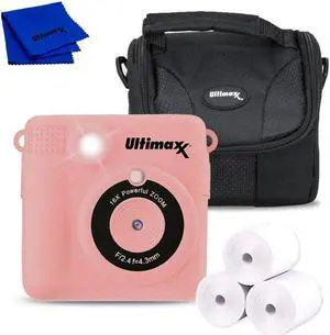 Ultimaxx Instant Print Camera for Kids Teens ages 8-12 Beginners with 3 Printing Paper Rolls 32GB Micro SD Holiday Christmas Gift Kit