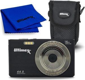 Ultimaxx 44MP Digital Compact Camera with 16x Digital Zoom w/ 32GB Card Kit