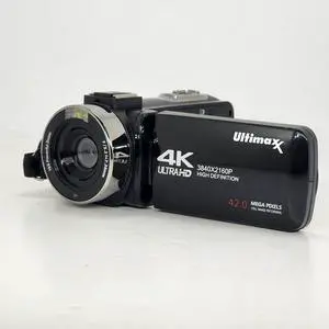 Ultimaxx 4K Ultra HD Camcorder Video Vlogging Camera  with LED Light 42MP, 18x Digital Zoom with Remote Control 3.0" LCD Screen Christmas Holiday GIFT