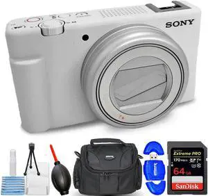 Sony ZV-1 II Digital Camera (White) ZV1M2/W - 7PC Accessory Bundle
