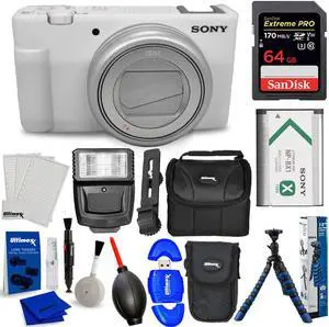 Sony ZV-1 II Digital Camera (White) ZV1M2/W - 10PC Accessory Bundle