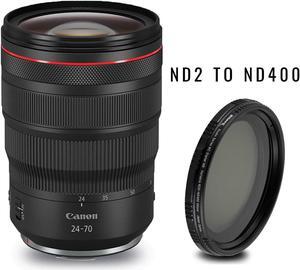 Canon RF 24-70mm f/2.8L IS USM Lens 3680C002 + VND Filter ND2-ND400