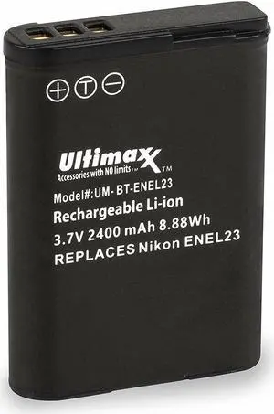 ULTIMAXX Replacement battery for Nikon ENEL23 - 2400 mah