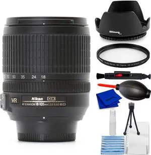 Nikon AF-S DX NIKKOR 18-105mm f/3.5-5.6G ED VR Lens 2179 - Essential UV Bundle