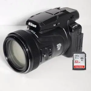 Nikon COOLPIX P1000 16MP Digital Camera + Sandisk Ultra 16GB SD