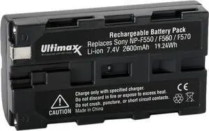 Ultimaxx Replacement Battery for Sony F550/F560/F570 - 2600 mAh