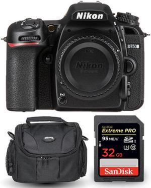 Nikon D7500 4K Camera Body Only 1581  Sandisk Extreme Pro 32GB SD and Case