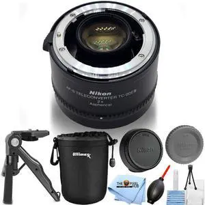Nikon TC-20E III 2x Teleconverter for AF-S & AF-I Lenses - 5PC Accessory Bundle