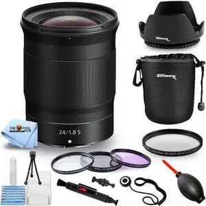 Nikon NIKKOR Z 24mm f/1.8 S Lens 20080 + FIlter Kit + Lens Pouch Bundle