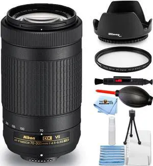 Nikon AF-P DX NIKKOR 70-300mm f/4.5-6.3G ED Lens White Box - Essential UV Bundle