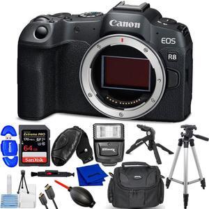 Canon EOS R8 Mirrorless Camera 5803C002 - 12PC Accessory Bundle