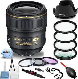 Nikon AF-S NIKKOR 35mm f/1.4G Lens 2198 - 9PC Accessory Bundle