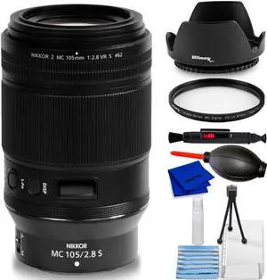 Nikon NIKKOR Z MC 105mm f/2.8 VR S Macro Lens 20100 - 7PC Accessory Bundle