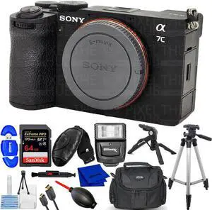Sony a7C II Mirrorless Camera (Black) ILCE-7CM2/B - 12PC Accessory Bundle
