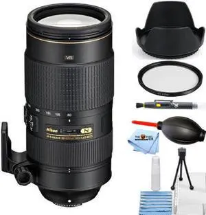 Nikon AF-S NIKKOR 80-400mm f/4.5-5.6G ED VR Lens 2208 - 7PC Accessory Bundle