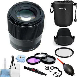 Sigma 30mm f/1.4 DC DN Contemporary Lens for Sony E + Filter Kit + Pouch Bundle