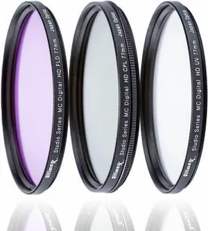 ULTIMAXX 3 Piece Multi Coated HD Filter Kit 72mm (UV, CPL, FLD)