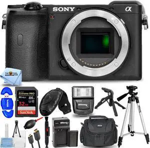 Sony Alpha a6600 Mirrorless Digital Camera (Body Only) + 32GB + EXT BATT Bundle