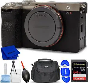 Sony a7CR Mirrorless Camera (Silver) ILCE-7CR/S - 7PC Accessory Bundle