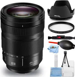 Panasonic Lumix S 24-105mm f/4 Macro O.I.S. Lens S-R24105 - 7PC Accessory Bundle