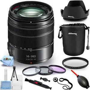 Panasonic Lumix G Vario 14-140mm II ASPH. POWER O.I.S Lens - 10PC Bundle