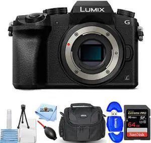 Panasonic Lumix DMC-G7 Mirrorless Camera (Body Only) - 7PC Accessory Bundle