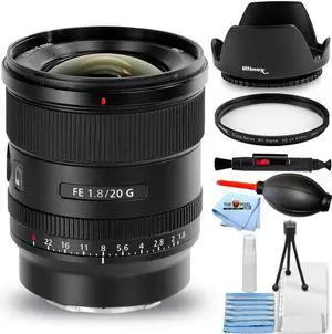 Sony FE 20mm f/1.8 G Lens SEL20F18G - 7PC Accessory Bundle