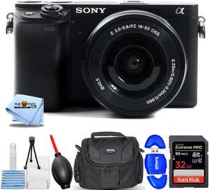 Sony Alpha a6400 Mirrorless Digital Camera with 1650mm  Essential 32GB Bundle
