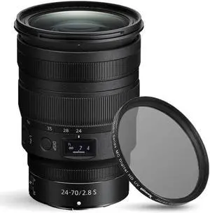 Nikon NIKKOR Z 24-70mm f/2.8 S Lens 20089 + UV Ultraviolet Filter