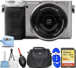Sony Alpha a6400 Mirrorless Digital Camera (Body Only Silver) 7PC Accessory Kit