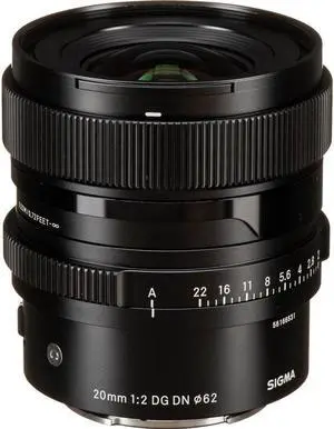 Sigma 20mm f/2 DG DN Contemporary Lens for Sony E - 490965