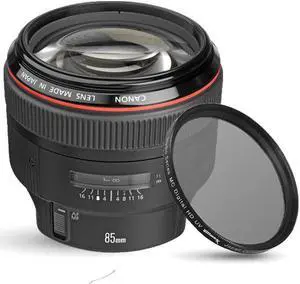 Canon EF 85mm f/1.2L II USM Lens 1056B002 + UV Ultraviolet Filter Bundle
