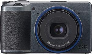 Ricoh GR IIIx Urban Edition, Metallic Gray Body with Navy Blue Ring, Digital Compact Camera with 24MP APS-C Size CMOS Sensor, 40mmF2.8 GR Lens (in The 35mm Format)