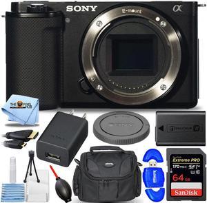 Sony ZV-E10 Mirrorless Camera (Body, Black) ILCZV-E10/B - 7PC Accessory Bundle