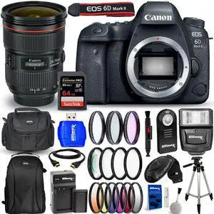 Canon EOS 6D Mark II DSLR with 24-70mm f/2.8L II USM Lens - Top Value Bundle Canon EOS 6D Mark II DSLR with 24-70mm f/2.8L II USM Lens - Top Value Bundle