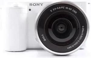 Sony ZV-E10 Mirrorless Camera with 16-50mm Lens (White) - 15PC Accessory Bundle