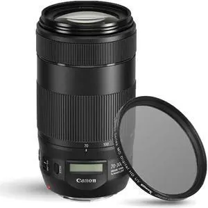 Canon EF 70-300mm f/4-5.6 IS II USM Lens 0571C002 + UV Ultraviolet Filter