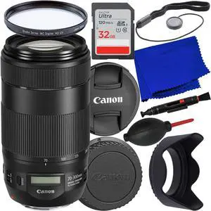 Canon EF 70-300mm f/4-5.6 IS II USM Lens 0571C002 - 8PC Accessory Bundle