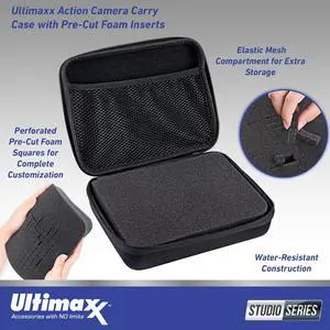 Ultimaxx Medium Carry Case for All Action Cameras with DIY Foam