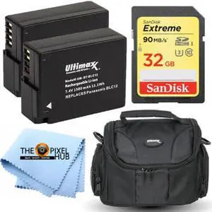 2 Battery DMW-BLC12 Accessory Bundle for Panasonic FZ200 FZ1000 DMC-GH2 G7 GX85