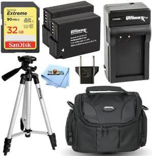 2x BLC12 Battery 32GB Accessory Bundle for Panasonic FZ200 FZ1000 DMC-GH2 G7 GX8