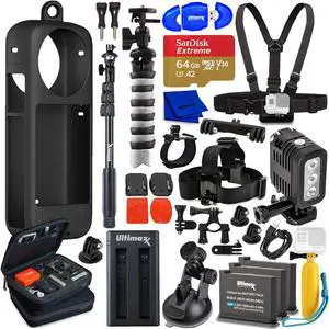 Essential Accessory Bundle for Insta360 ONE X3 Pocket Action Camera