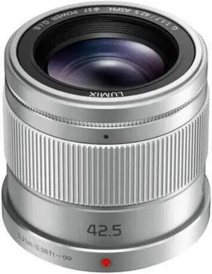 Panasonic Lumix G 42.5mm f/1.7 ASPH. POWER O.I.S. Lens (Silver) - H-HS043K